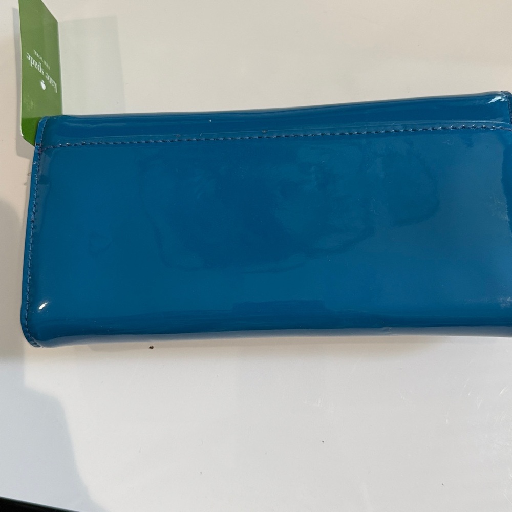 NWT Kate Spade Vibrant Peacock Blue Wallet - Picture 10 of 12
